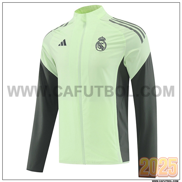 Rompevientos Real Madrid Verde/Gris 2025 2026