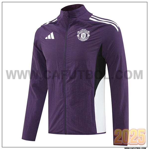 Rompevientos Manchester United Violeta/Blanco/Negro 2025 2026