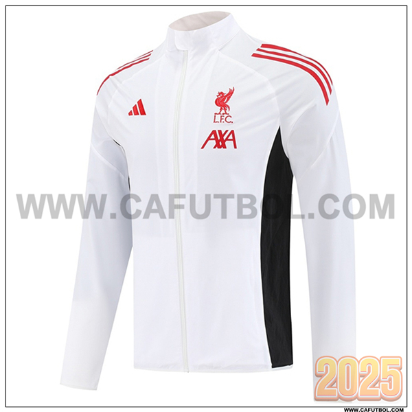 Rompevientos FC Liverpool Blanco/Negro/Rojo 2025 2026 -02