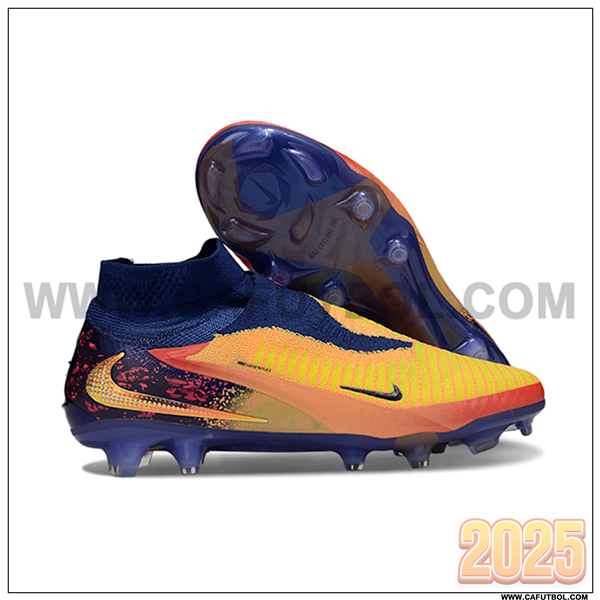 Nike Botas De Fútbol Phantom GX III Elite FG Amarillo/Negro/Azul -02