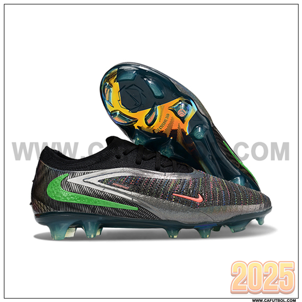 Nike Botas De Fútbol Phantom GX III Elite FG Negro/Verde -02