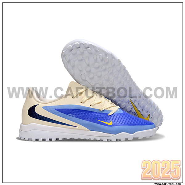 Nike Botas De Fútbol Phantom 6 Low Academy "Erling Haaland" Beige/Azul