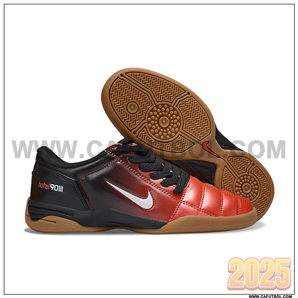Nike Botas De Fútbol T90 IC Negro/Rojo
