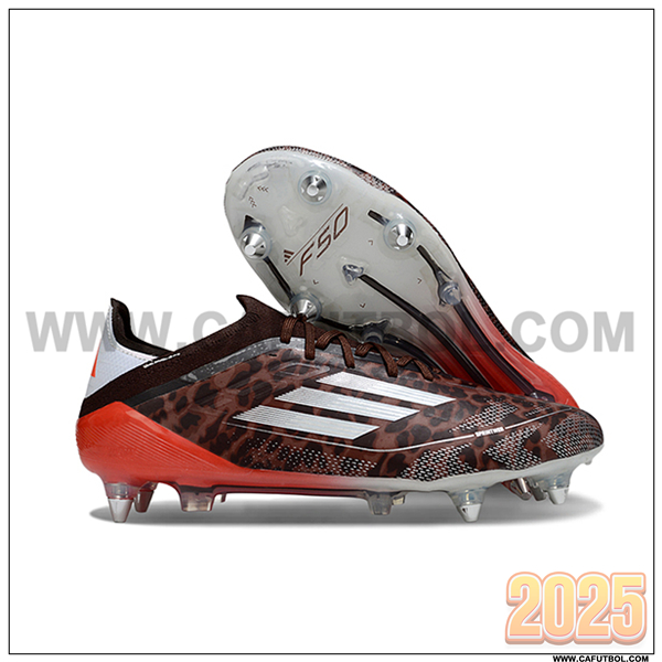 Adidas Botas De Fútbol F50 Elite SG Marrón/Rojo/Blanco