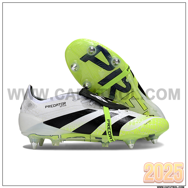 Adidas Botas De Fútbol 25 Predator Elite Tongue SG Blanco/Negro/Verde