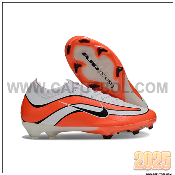Nike Botas De Fútbol AIR Zoom Mercurial Vapor 16 Elite XXV FG Blanco/Naranja/Negro -02