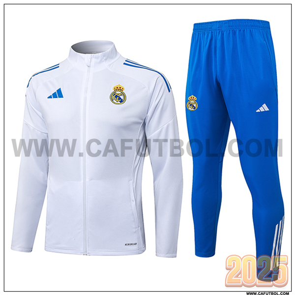 Chandal Chaquetas Futbol Real Madrid Blanco 2025 2026