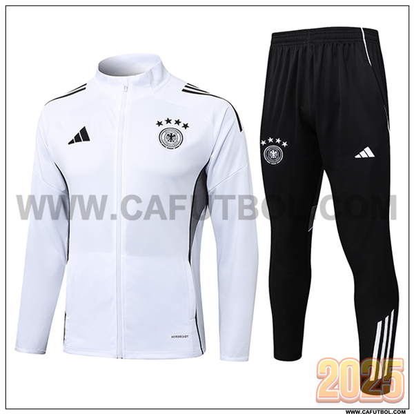 Chandal Chaquetas Futbol Alemania Blanco/Gris 2025 2026 -02