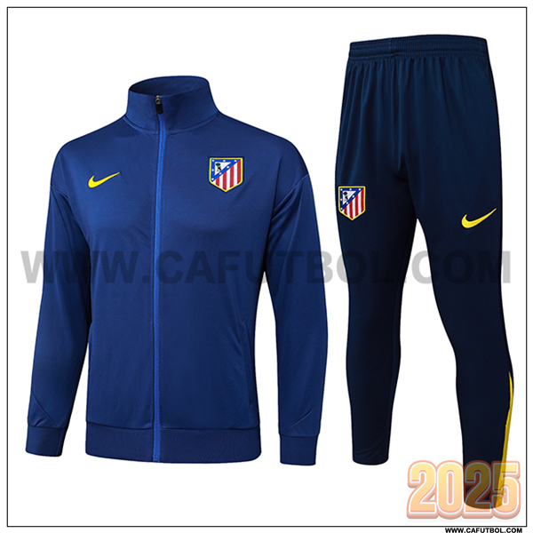 Chandal Chaquetas Futbol Atletico Madrid Azul marino 2025 2026