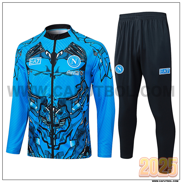 Chandal Chaquetas Futbol SSC Napoles Azul/Negro 2025 2026