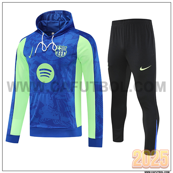 Chaqueta Con Capucha Chandal FC Barcelona Azul/Verde 2025 2026