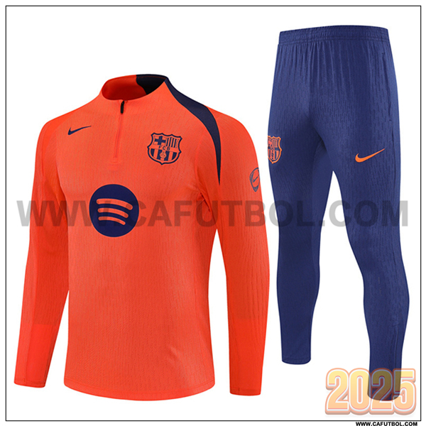 Chandal de Futbol FC Barcelona Naranja/Azul 2025 2026