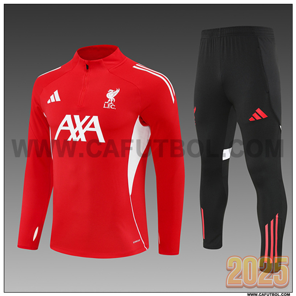 Chandal de Futbol FC Liverpool Ninos Rojo/Blanco 2025 2026