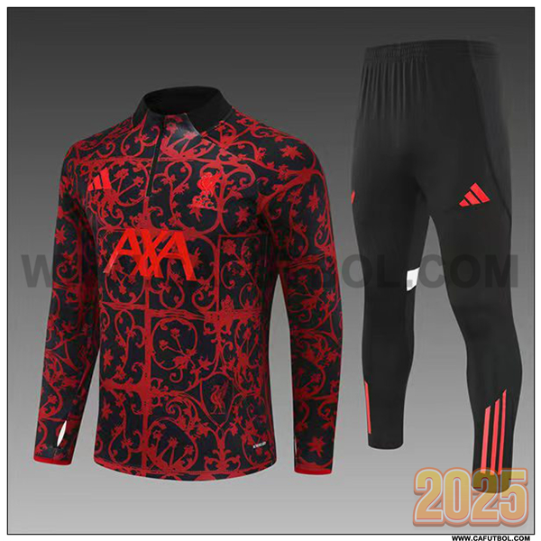 Chandal de Futbol FC Liverpool Ninos Rojo/Negro 2025 2026