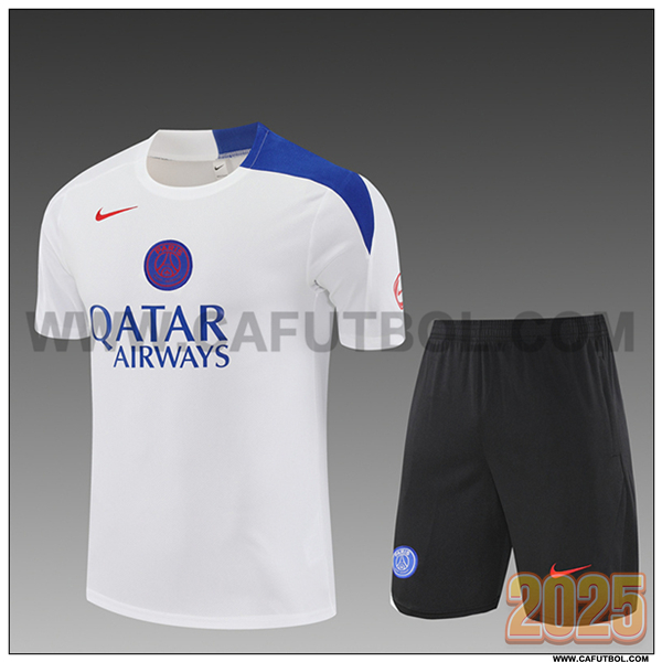 Camiseta Entrenamiento PSG Ninos Blanco/Azul 2025 2026