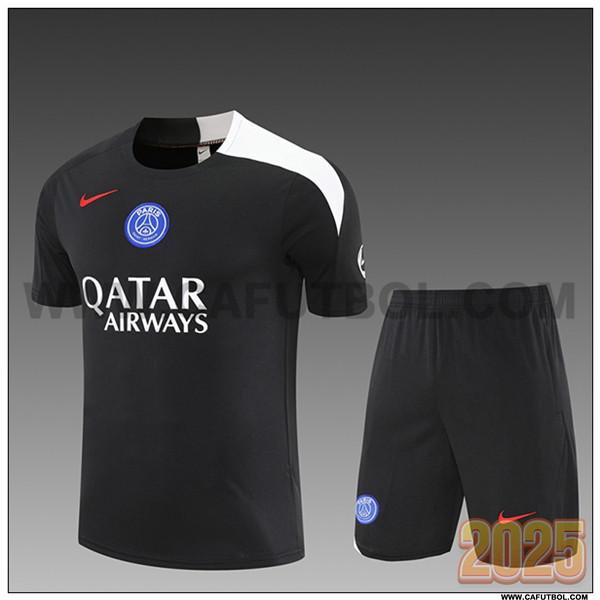 Camiseta Entrenamiento PSG Ninos Negro/Azul 2025 2026
