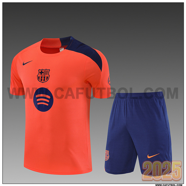 Camiseta Entrenamiento FC Barcelona Ninos Naranja/Violeta 2025 2026
