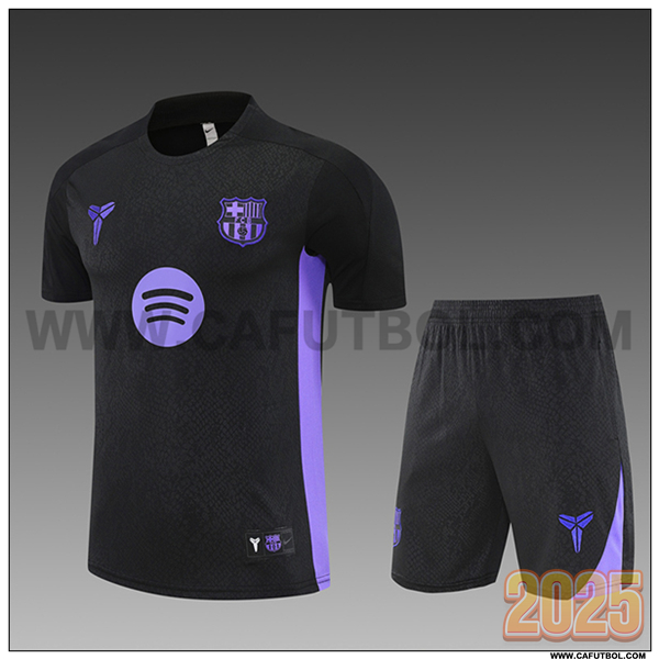 Camiseta Entrenamiento FC Barcelona Ninos Negro/Violeta 2025 2026