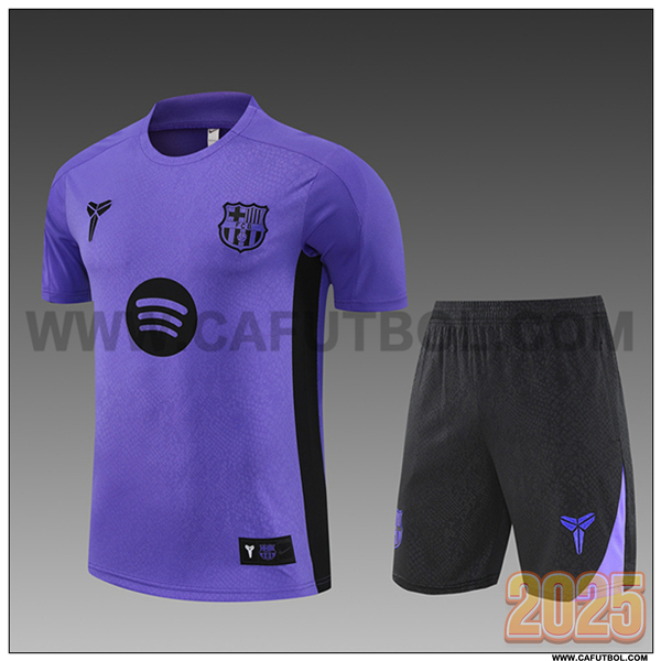 Camiseta Entrenamiento FC Barcelona Ninos Violeta/Negro 2025 2026