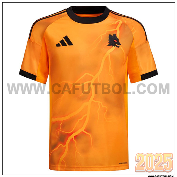 Nuevo Camiseta de AS Roma Segunda 2025 2026 Naranja