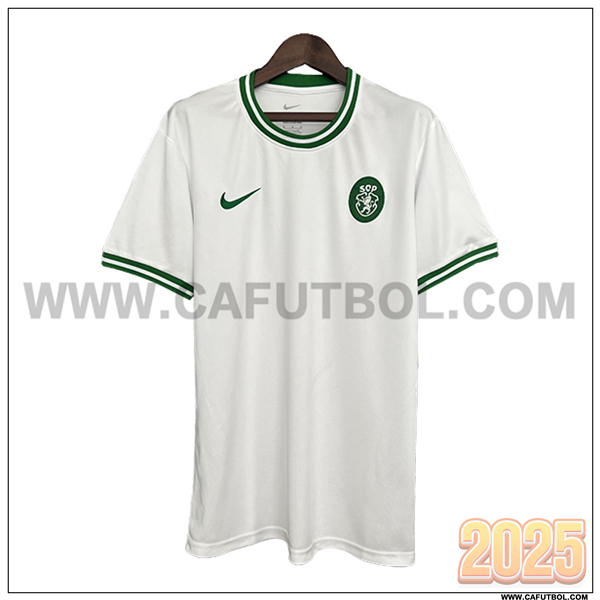 Camiseta Futbol Sporting Edicion especial 2025 2026 Blanco