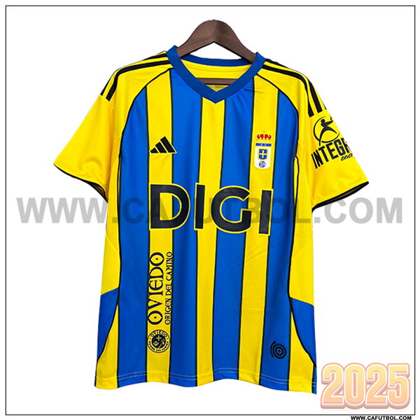 Nuevo Camiseta de Real Oviedo Segunda 2025 2026 AMARILLO/Azul