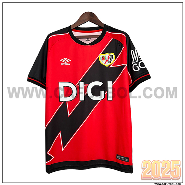 Nuevo Camiseta de Rayo Vallecano Segunda 2025 2026 Rojo/Negro