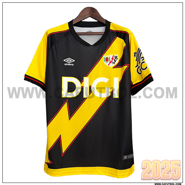 Nuevo Camiseta de Rayo Vallecano Tercero 2025 2026 Negro/AMARILLO