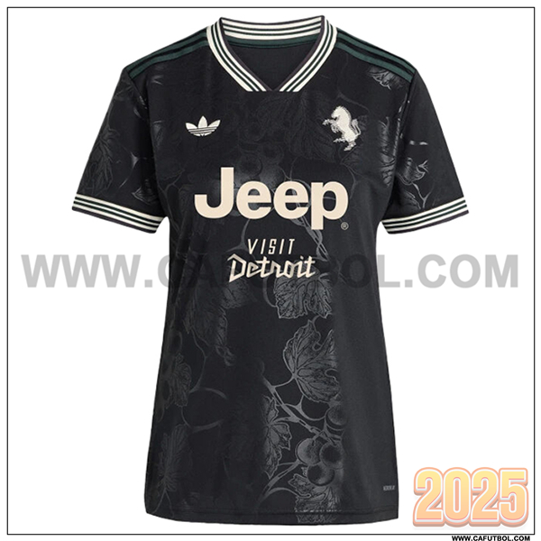 Nuevo Camiseta de Juventus Tercero Mujer 2025 2026 Negro