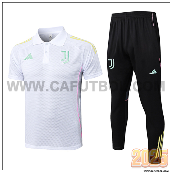 Camiseta Polo Juventus Blanco/Amarillo 2025 2026