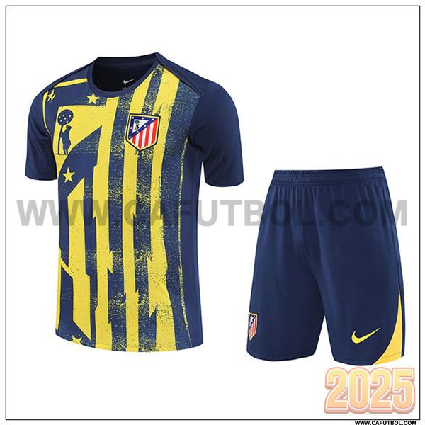 Camiseta Entrenamiento Atletico Madrid Azul/Amarillo 2025 2026 -02