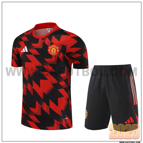 Camiseta Entrenamiento Manchester United Rojo/Negro 2025 2026 -03