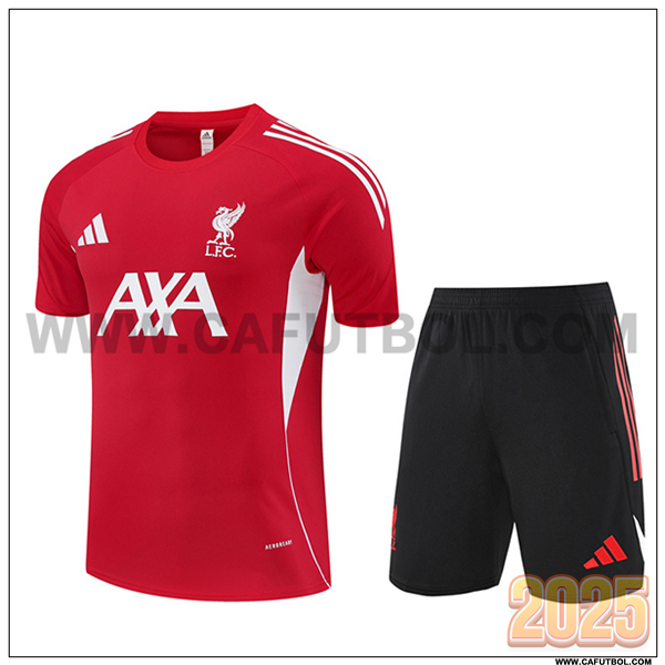 Camiseta Entrenamiento FC Liverpool Rojo/Blanco 2025 2026