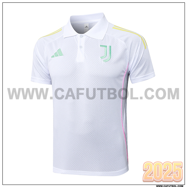 Camiseta Polo Juventus Blanco/Amarillo 2025 2026