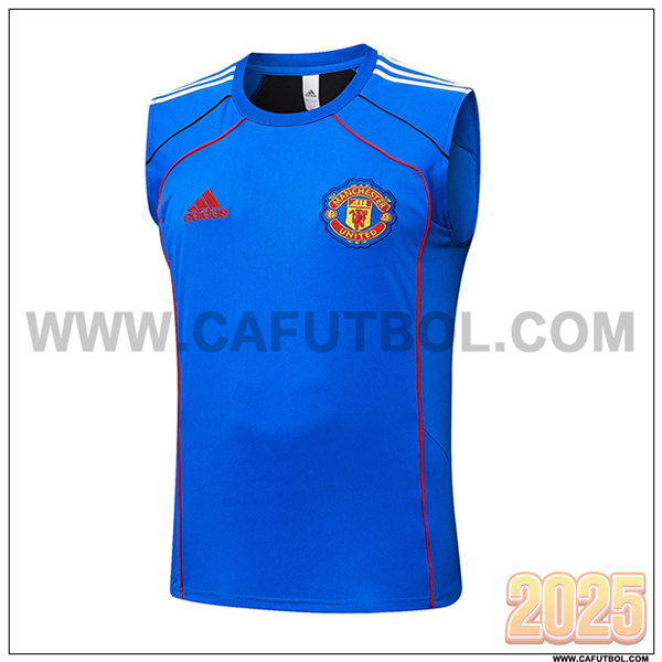 Chalecos De Futbol Manchester United Azul/Rojo 2025 2026