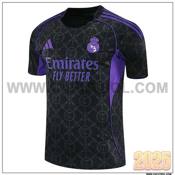 Camiseta Entrenamiento Real Madrid Negro/Violeta 2025 2026