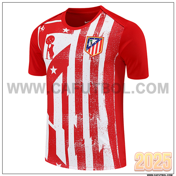 Camiseta Entrenamiento Atletico Madrid Rojo/Blanco 2025 2026 -02