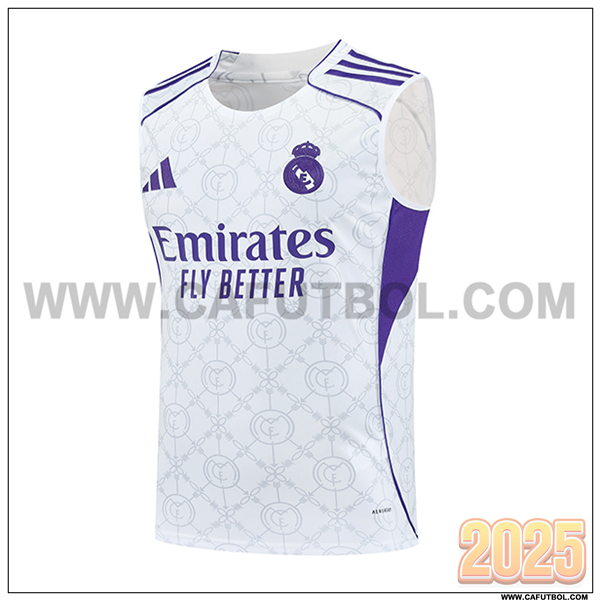 Chalecos De Futbol Real Madrid Blanco/Violeta 2025 2026 -02