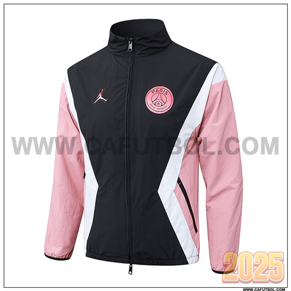 Rompevientos PSG Negro/Rosa/Blanco 2025 2026