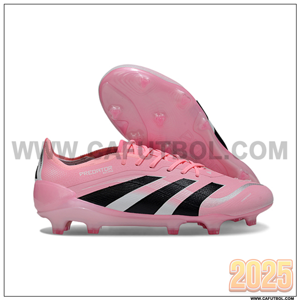 Adidas Botas De Fútbol 25 Predator Elite FG Rosa/Negro/Blanco