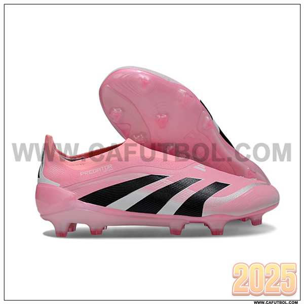 Adidas Botas De Fútbol 25 Predator Elite LL FG Rosa/Negro/Blanco