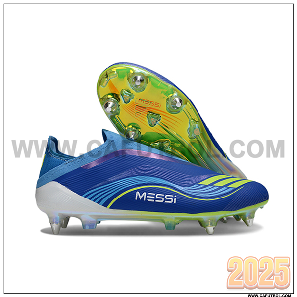 Adidas Botas De Fútbol F50 Elite Laceless SG Azul/Violeta/Verde