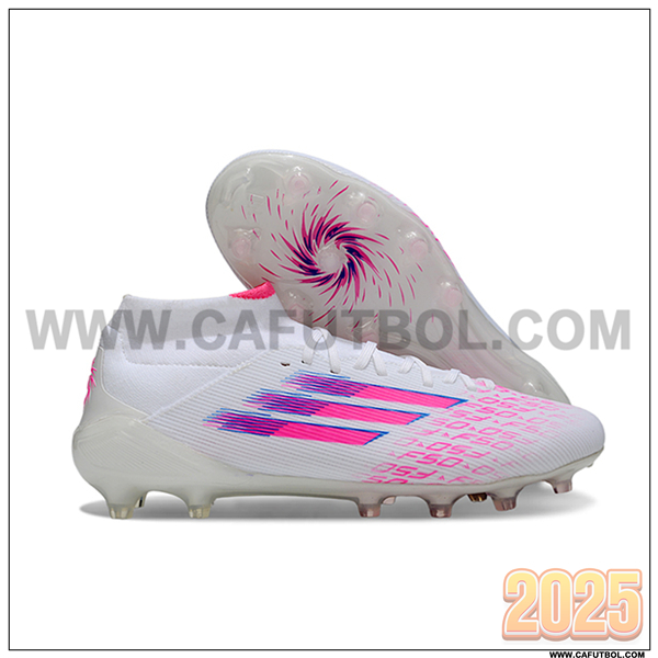 Adidas Botas De Fútbol F50 ELITE MID FG W Blanco/Rosa
