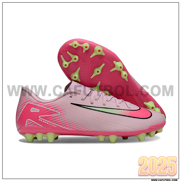 Nike Botas De Fútbol AIR ZOOM MERCURIAL VAPOR XVI ACADEMY X MBAPPE AG Rosa/Verde