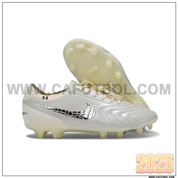 Nike Botas De Fútbol Tiempo Legend X Elite LUXE FG Gris/Beige