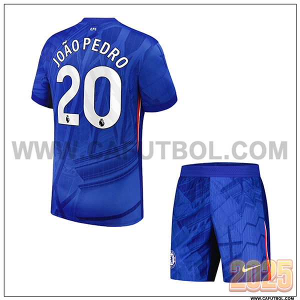 Primera Camiseta de FC Chelsea JOÃO PEDRO #20 Ninos 2025 2026 Azul