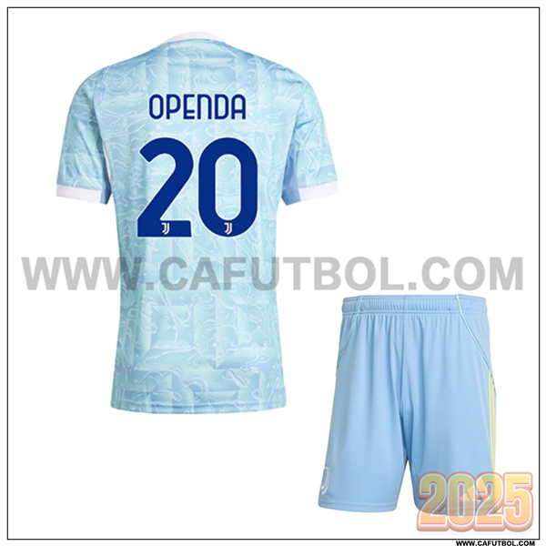Segunda Camiseta de Juventus OPENDA #20 Ninos 2025 2026 Azul