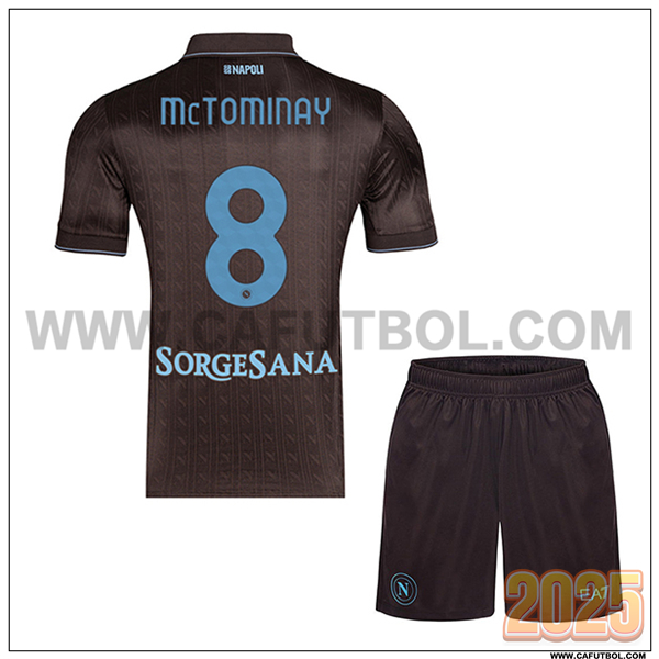 Tercero Camiseta de SSC Naples MCTOMINAY #8 Ninos 2025 2026 Negro