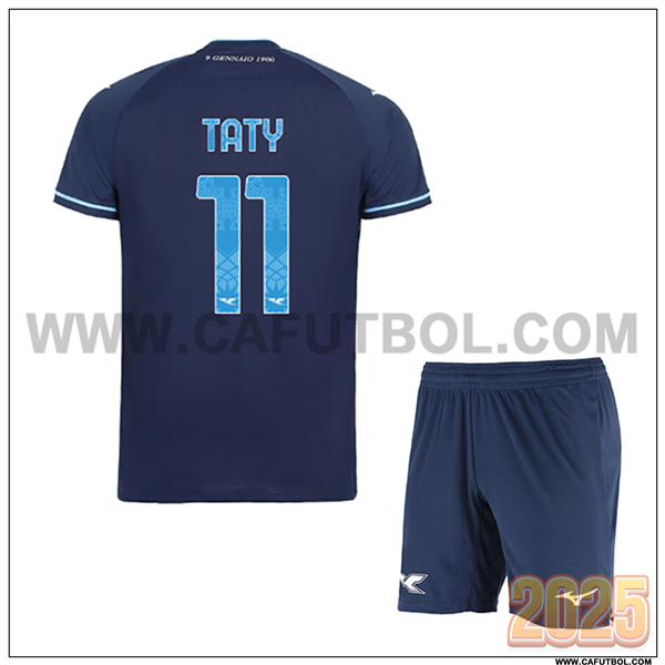 Tercero Camiseta de SS Lazio TATY #11 Ninos 2025 2026 Azul marino