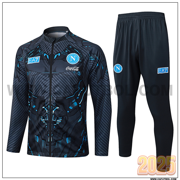 Chandal Chaquetas Futbol SSC Napoli Gris/Azul 2025 2026